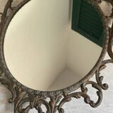 Vintage Italian brass mirror