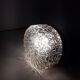Plafonnier vintage verre moulé rond-1970