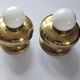 Pair of Brass Flush Mounts, Italy, 1970s