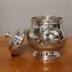 Silver metal coffee set - christofle - gallia collection