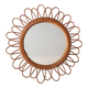 Miroir soleil en rotin vintage