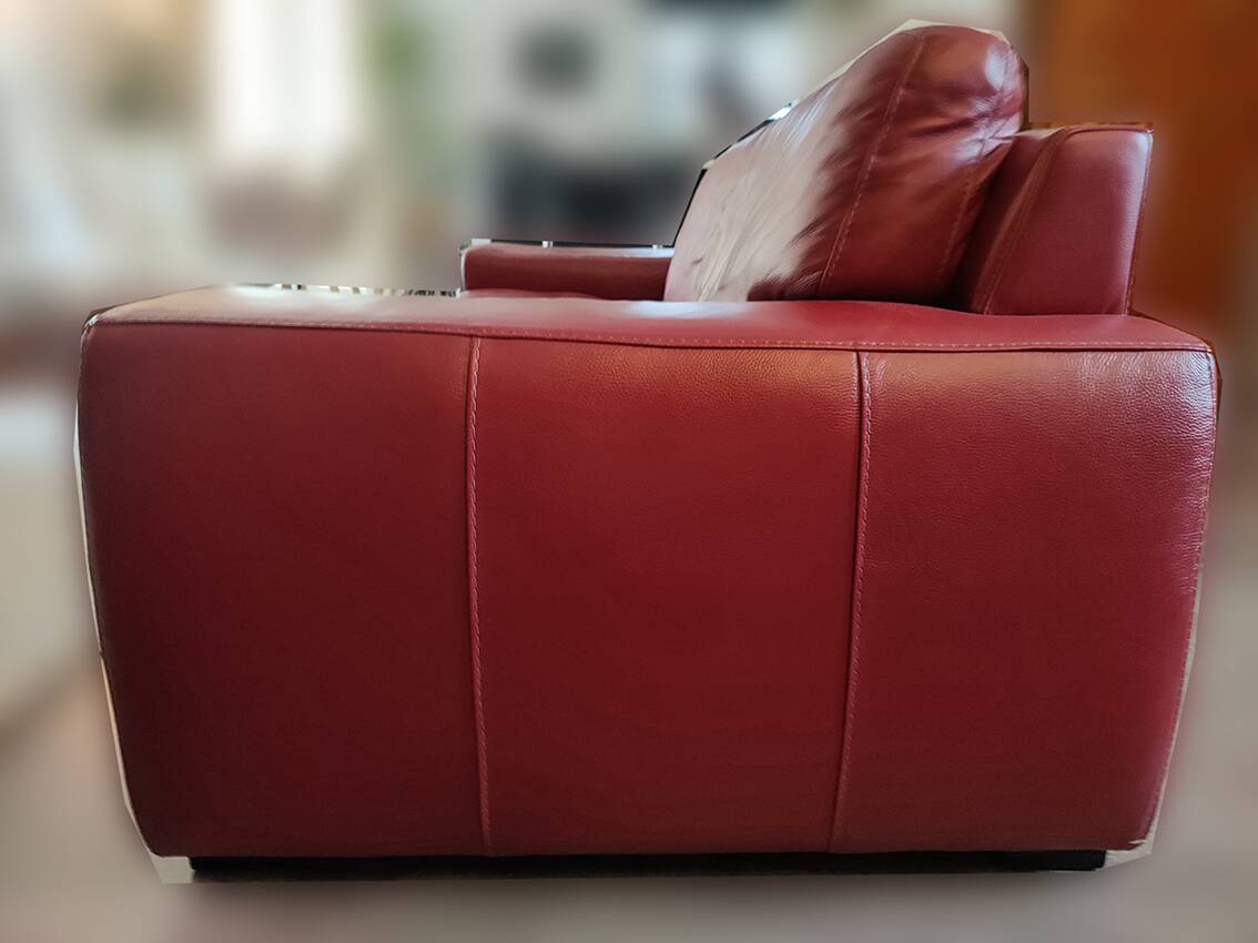 Red Leather Sofa