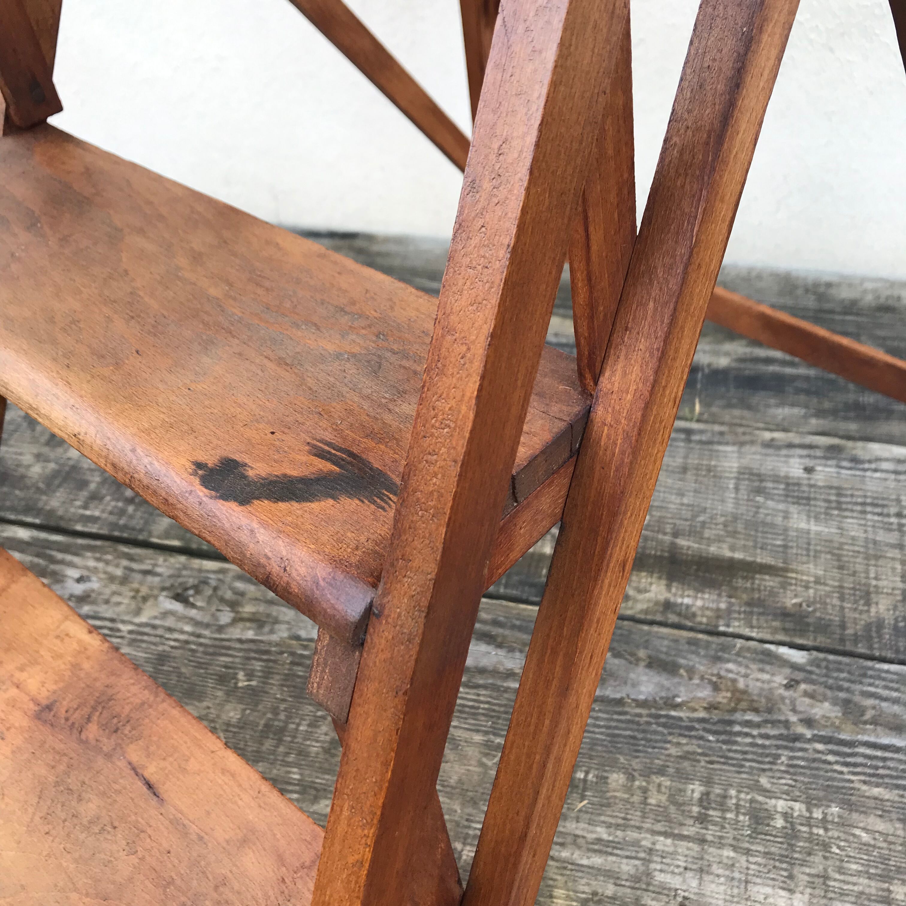 Old beech stepladder