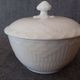 Covered sugar bowl and cream jug Royal Copenhagen 'White Fluted Half Lace'