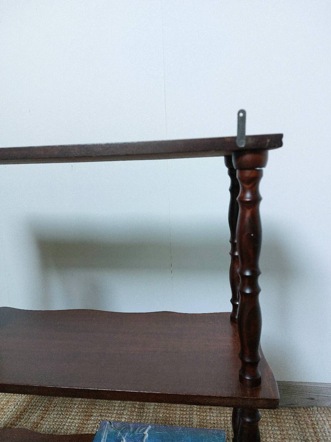 Étagère bois bobines vintage