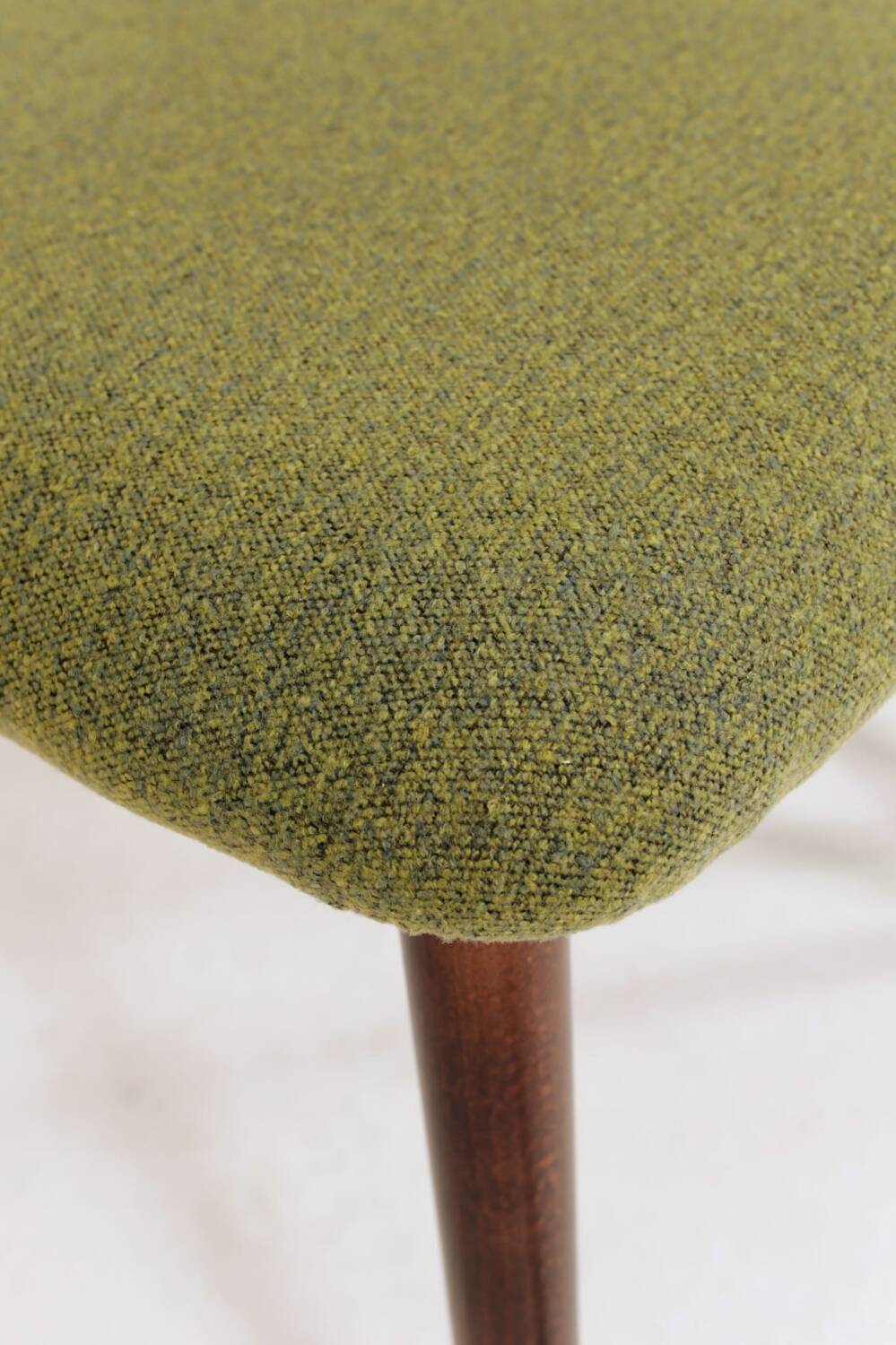 Eucalyptus green boucle dining chairs