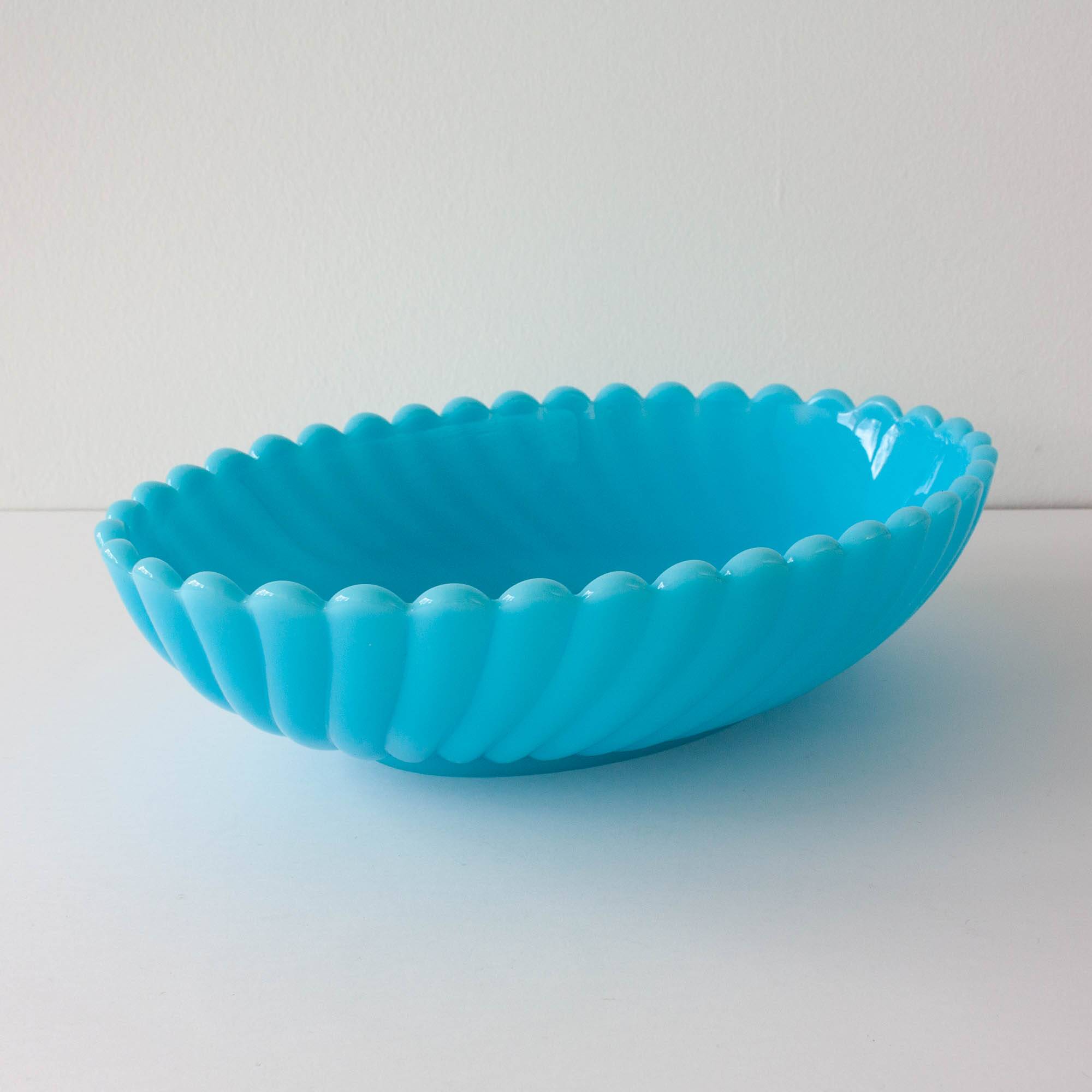 1940s Art Deco Portuguese Glass Bowl by IVIMA