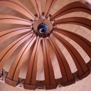 Scandinavian wooden slat suspension