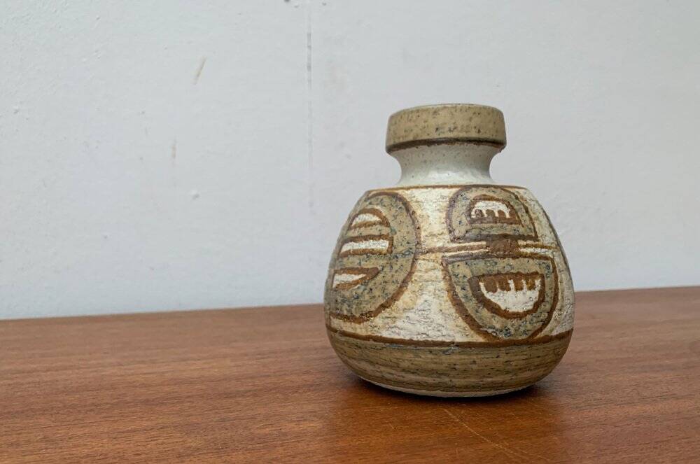 Mid-century Danish ceramic studio vase by Søholm, 1960s.