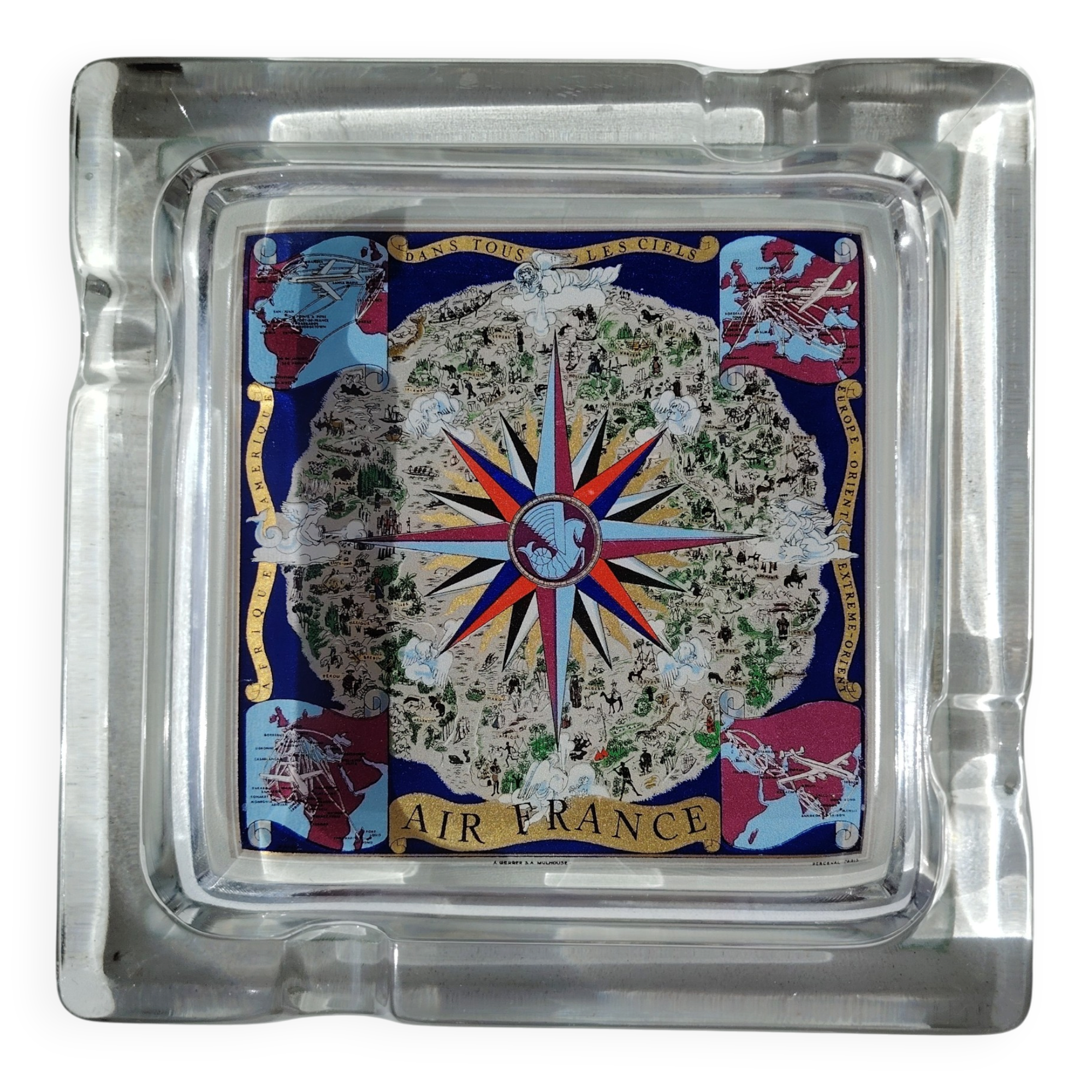 Air France ashtray, "In all skies", vintage