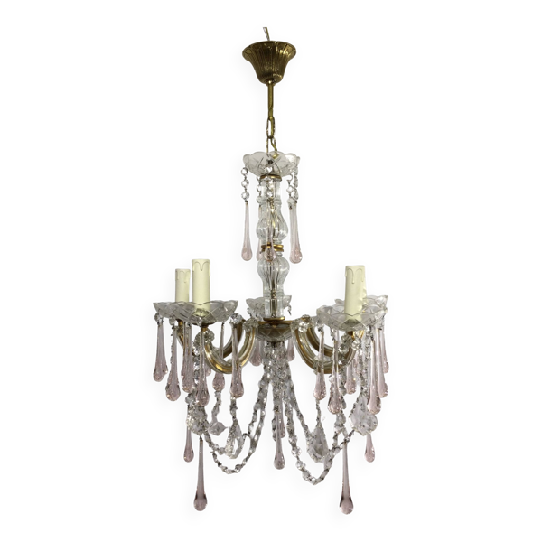 Lustre marie thérèse cristal 5 lumières — Beyit