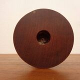 Large teak candleholder from Anri Form, Italy, 1960s.