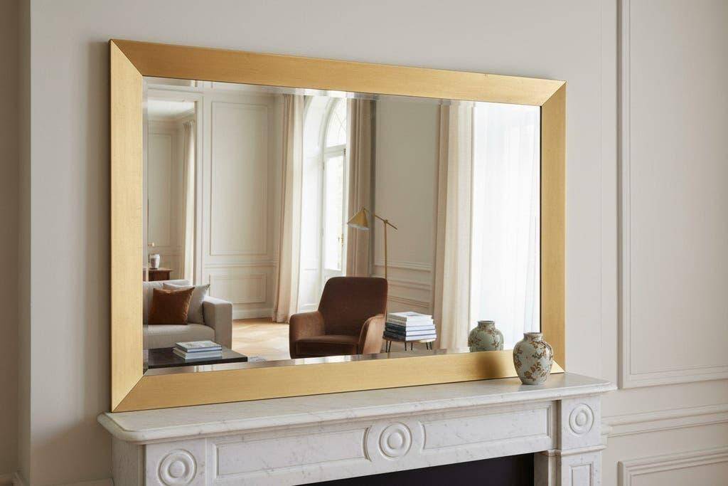 Miroir XL doré vintage