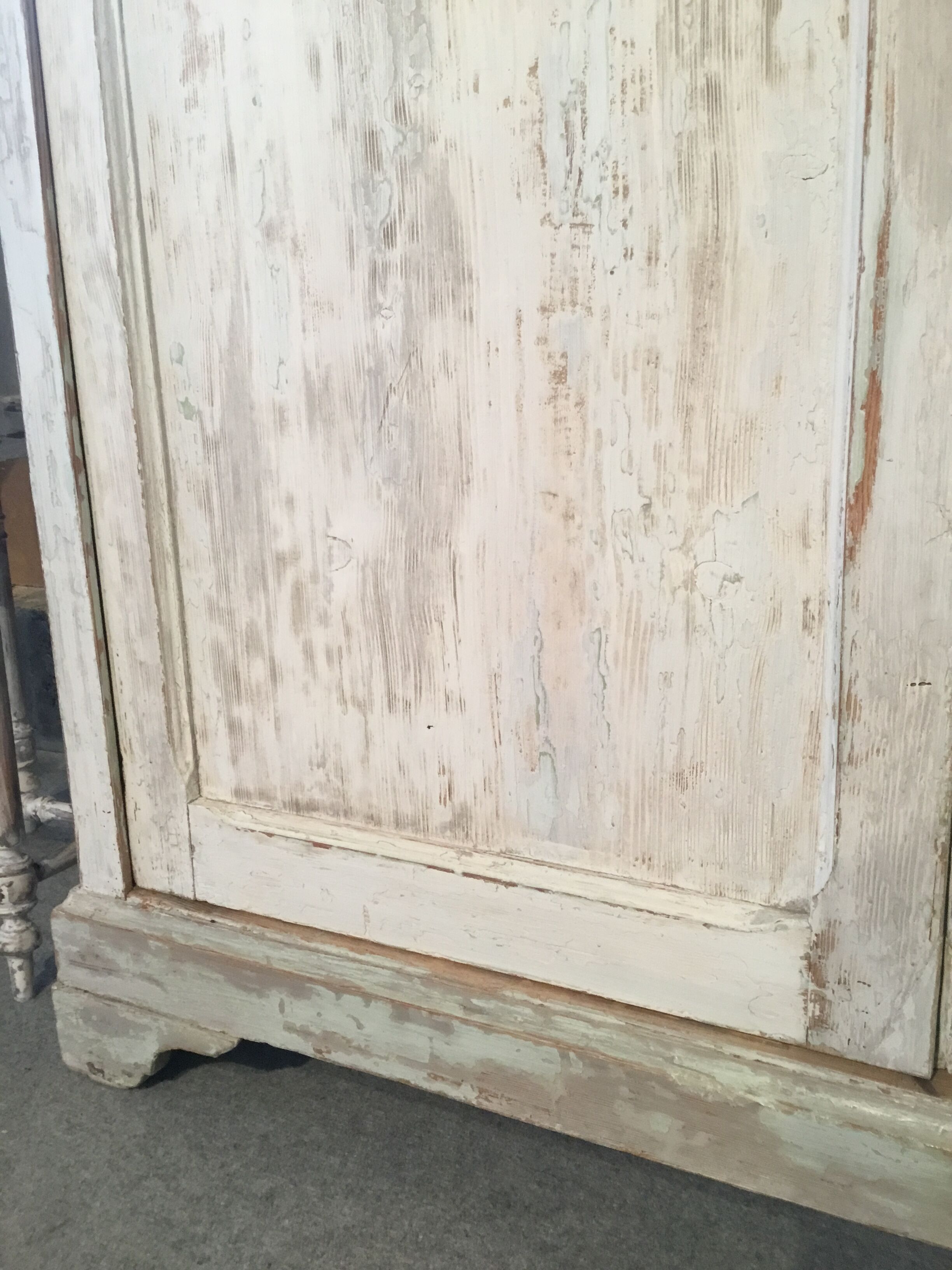 White patinated wardrobe