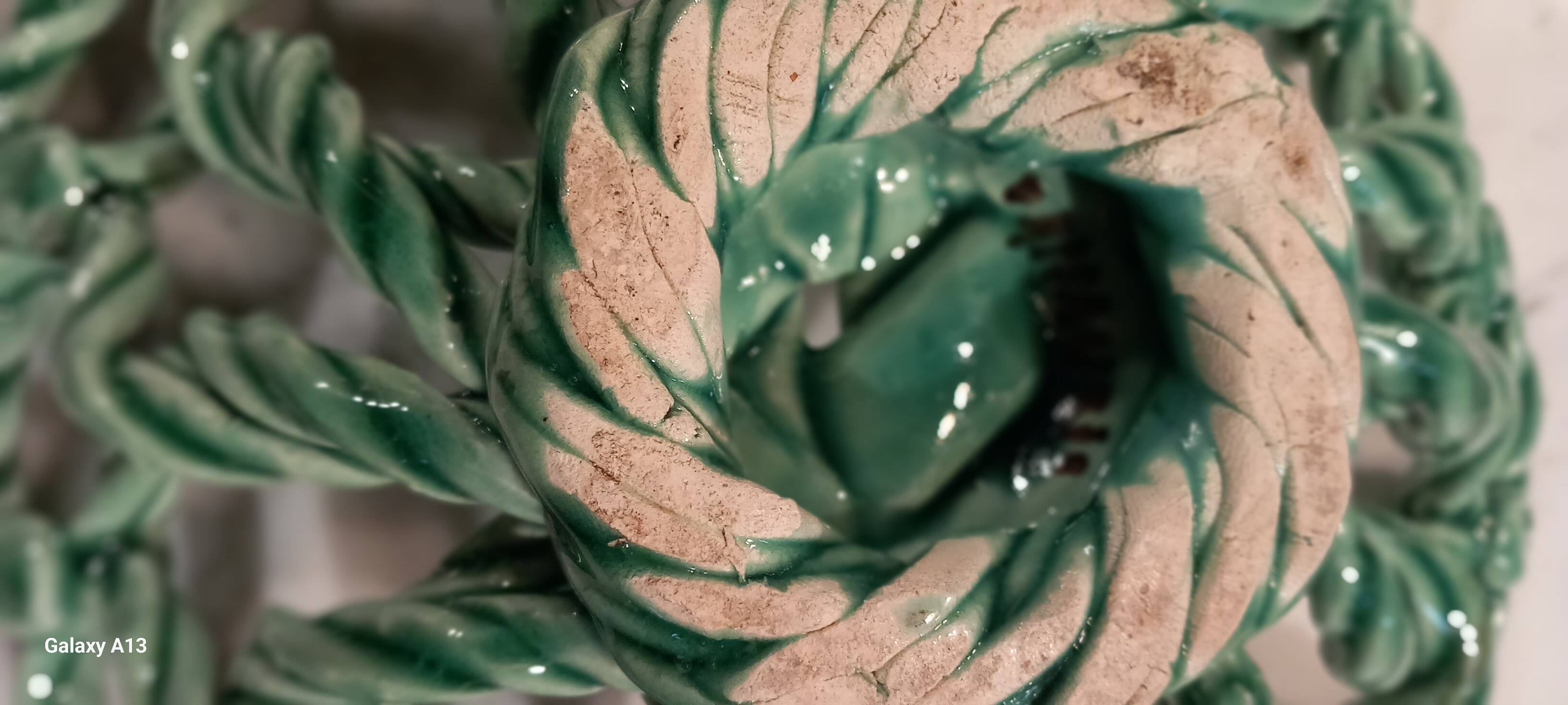 Vallauris ceramic braided cup