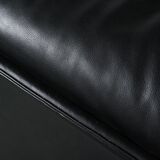 Modular canapé Fiandra in black leather, Vico Magistretti, Cassina, around 1980.