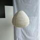 Suspension en rotin et lin naturel japonisante en forme de goutte