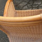 Rattan and bamboo armchair