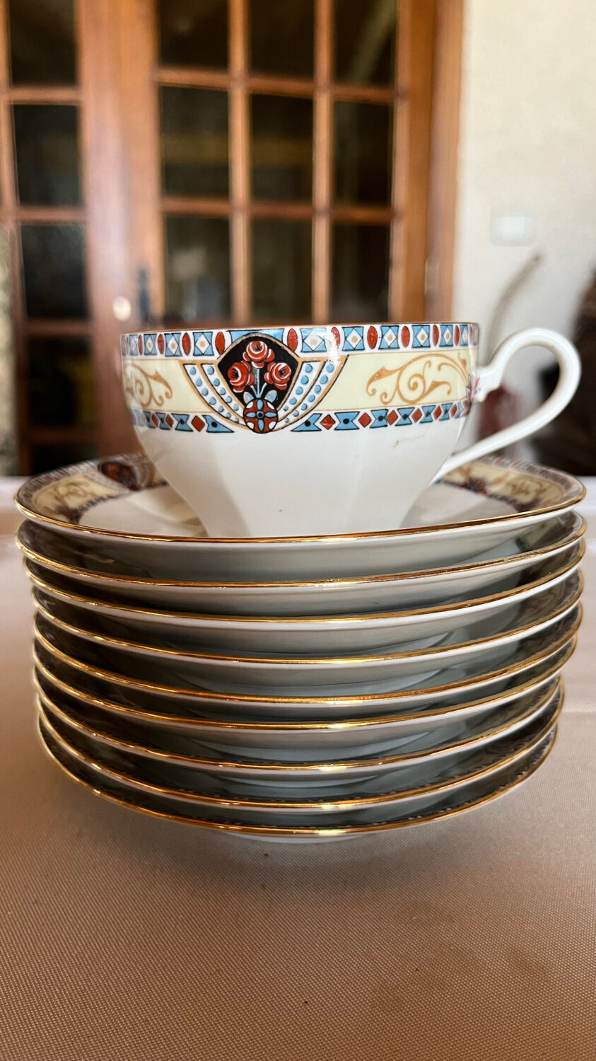 Old Limoges porcelain coffee service WG & Cie