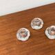 Bougeoirs Vintage Boule de Neige en Verre Suédois par Ann Wärff pour Kosta Boda, Lot de 3