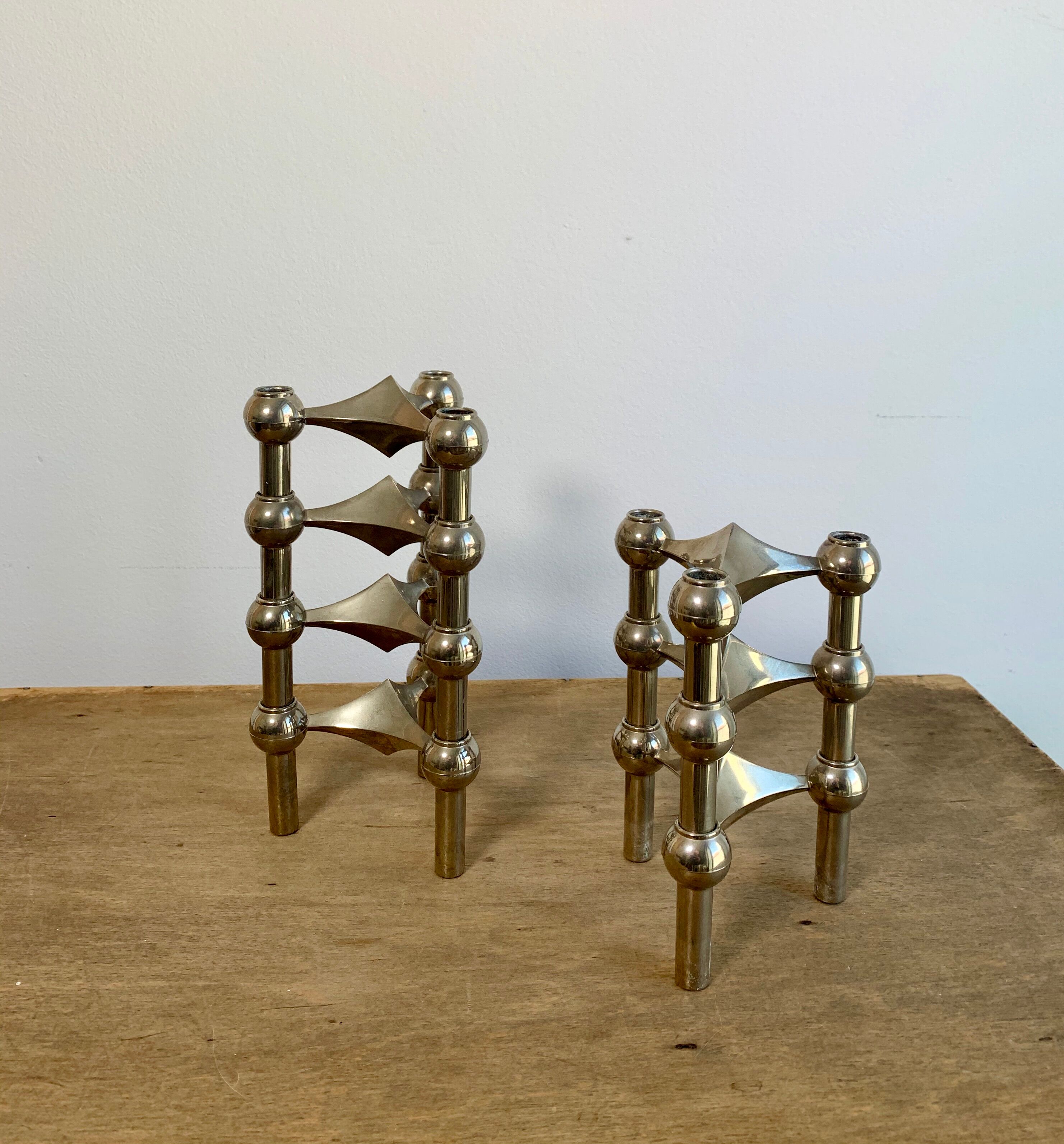 Candleholders by Fritz Nagel for BMF, 1960s, set of 7