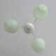 Vintage Elegant Pendant Lamp, Shabby Chic White Chandelier, Mint Green