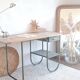 Wood and metal desk circa the 1950s.