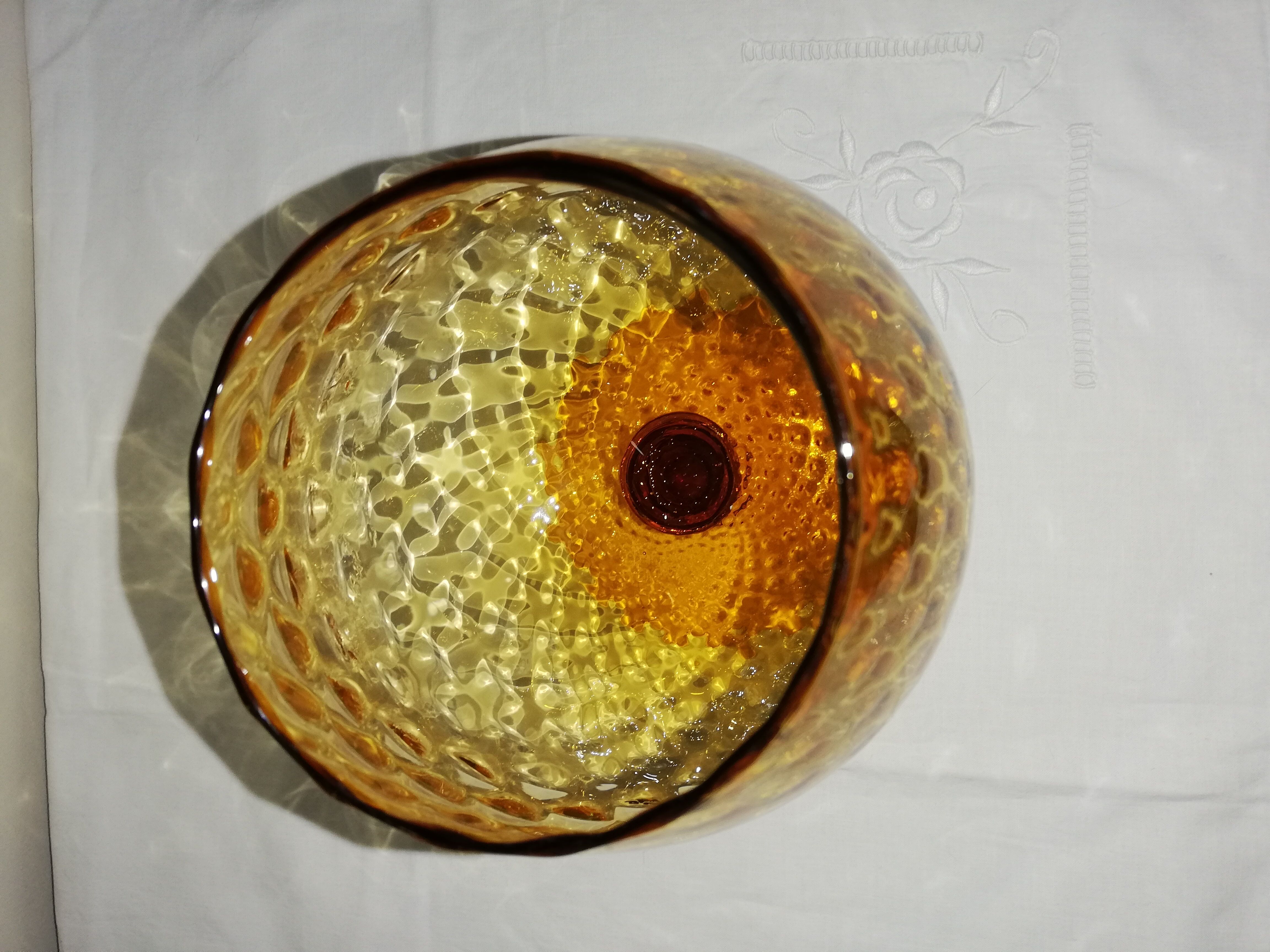 Vase verre ambre
