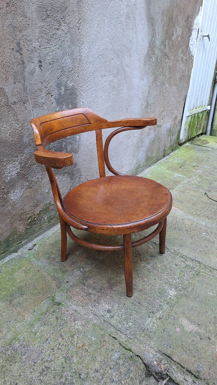 Fauteuil de nourrice en bois courbé début XXème