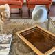 Hollywood regency bamboo tray, Italy 1970s