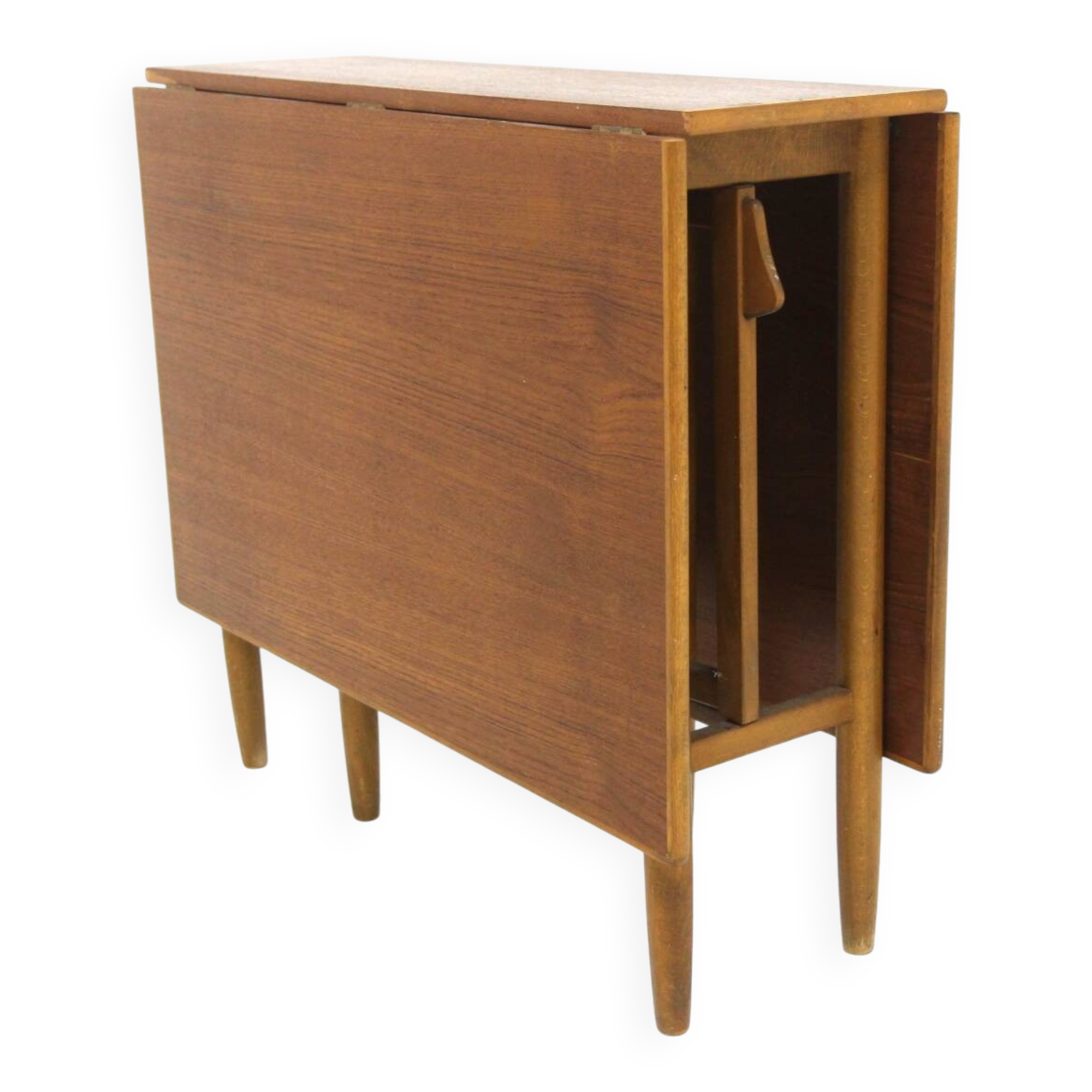 Teak drop-leaf dining table, "Pedro" K-O Westberg, Sweden, 1950