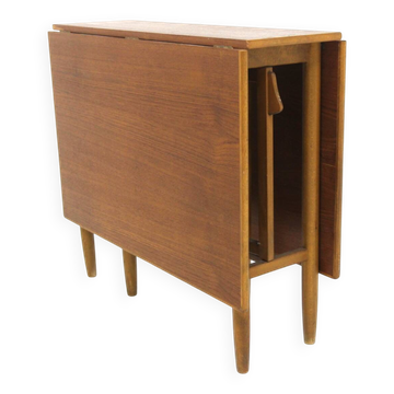 Teak drop-leaf dining table, "Pedro" K-O Westberg, Sweden, 1950