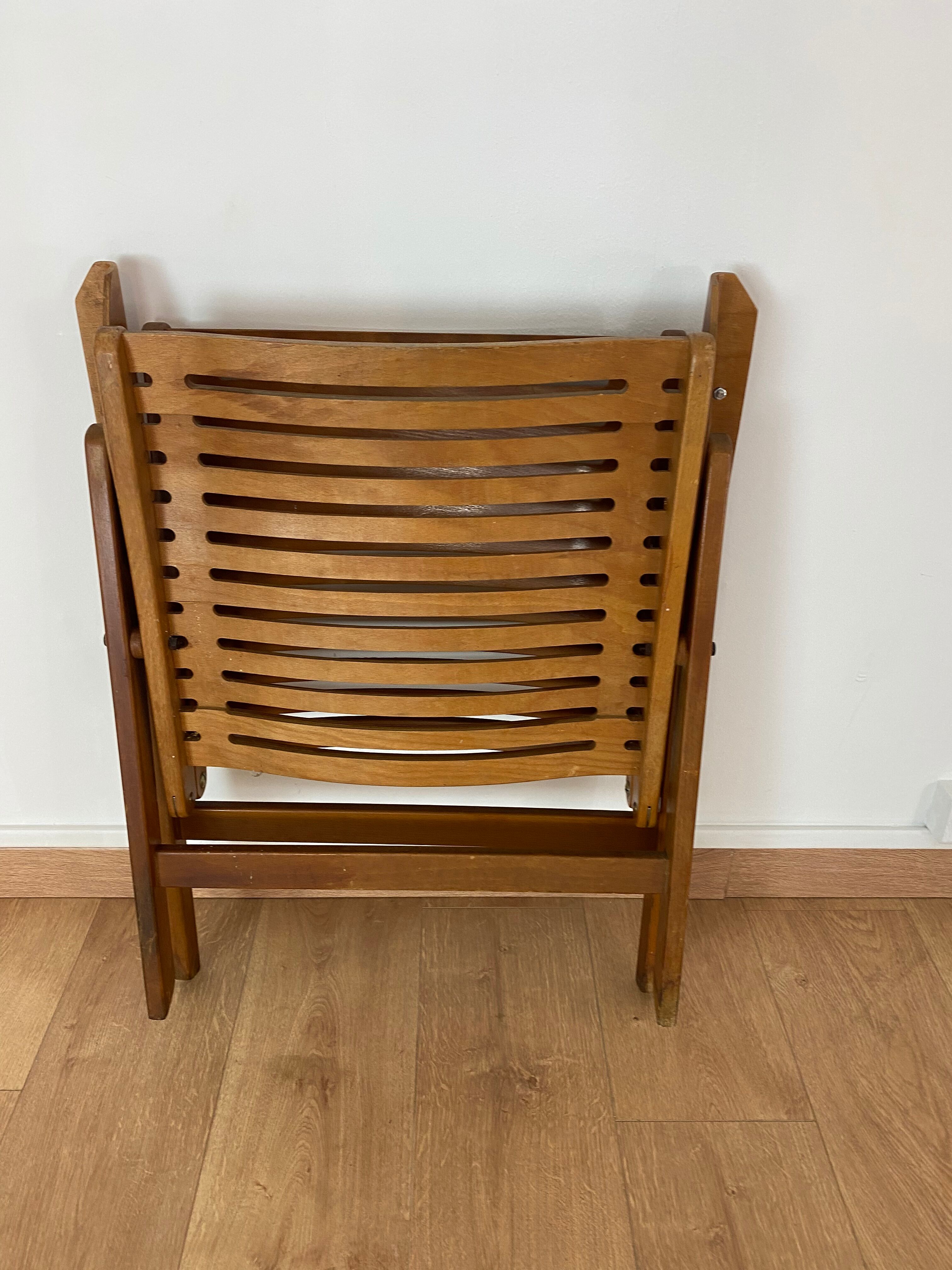 Fauteuil vintage pliant Rex Niko Kralj style scandinave