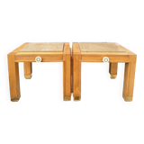 Pair of 80's bedside tables