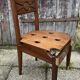 Commode scriban de marine bois laiton vintage et sa chaise
