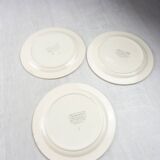 Lot of 3 cake plates, Selestat, Schlettstadt décor, from Sarreguemines