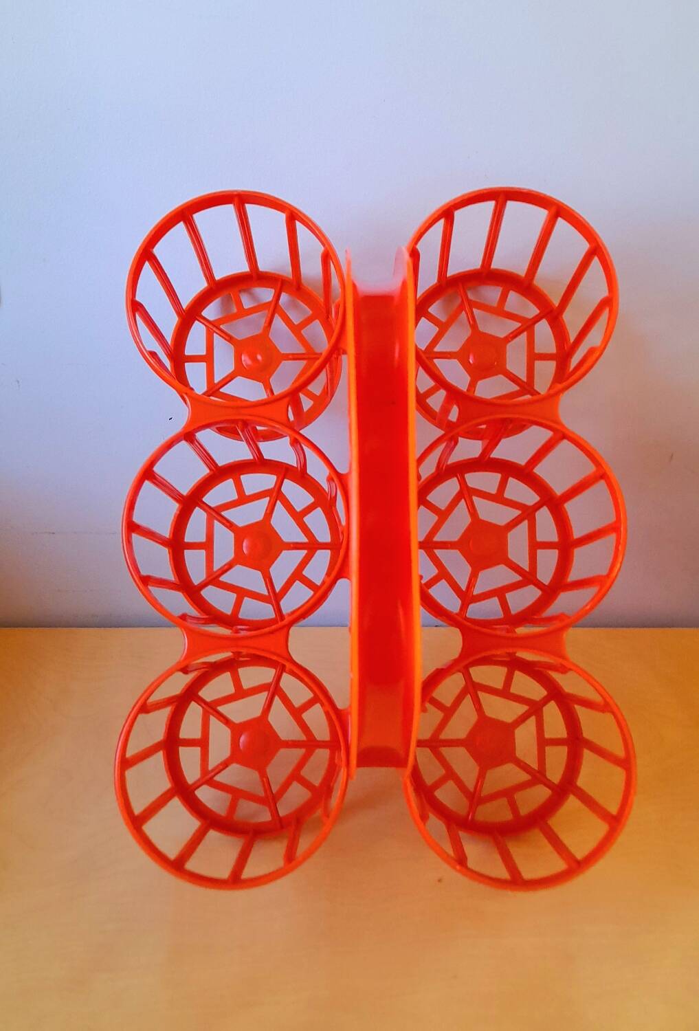 Porte bouteille orange 70s