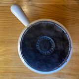 Vintage Le Creuset enameled cast iron fondue pot from the 1970s