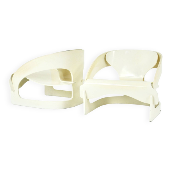 Ensemble de 2 Fauteuils Modèle 4801 par Joe Colombo pour Kartell, 1960s