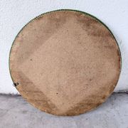 Woven wicker round mirror 1960