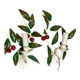 Pair of cherry metal wall lights, white and green, vintage 1970s.