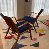 Armchairs 'AX' design Peter Hvidt & Orla Mølgaard-Nielsen - Edition Fritz Hansen