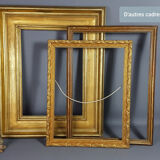 Old carved wood frame for orientalist painting 64.4x54.4 cm, leafing 50.6x40.5 cm SB