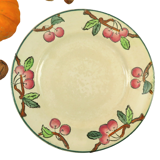 Rare plate decorated with cerises manufacture de Longwy