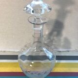 Carafe avec bouchon verre ciselé service vin vintage