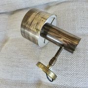Wall light Jo Hammerborg in patinated brass, gun barrel finish, Denmark, 1970s.