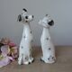 Romantic Dalmatian Dog Couple Ceramic Figurines 1970s