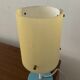 Vintage lamp 50s-60s metal sky blue and plexiglass