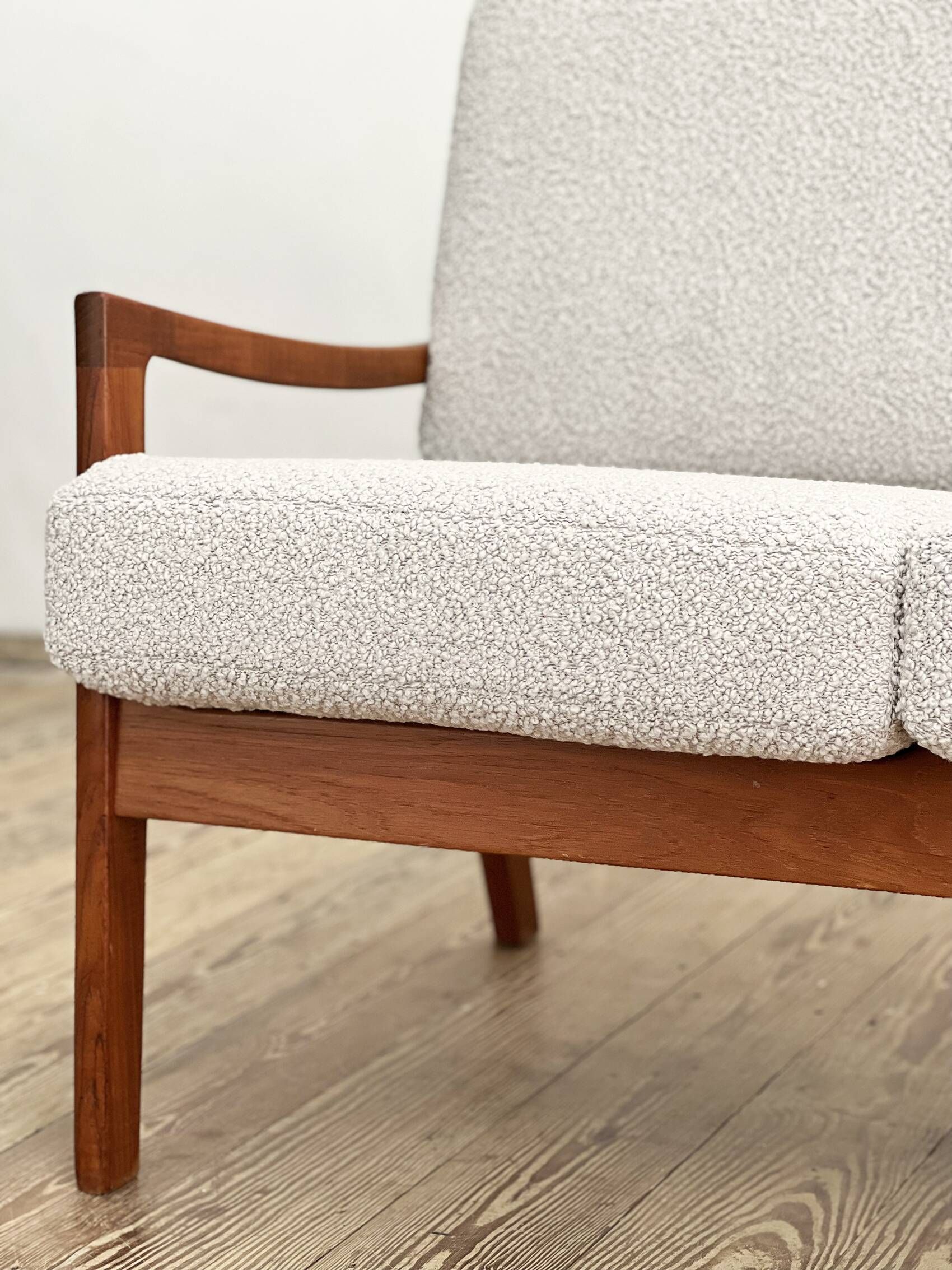 Mid Century Modern 3-Seat Sofa, Ole Wanscher for France & Son, Senator Teak, Danish Design Couch