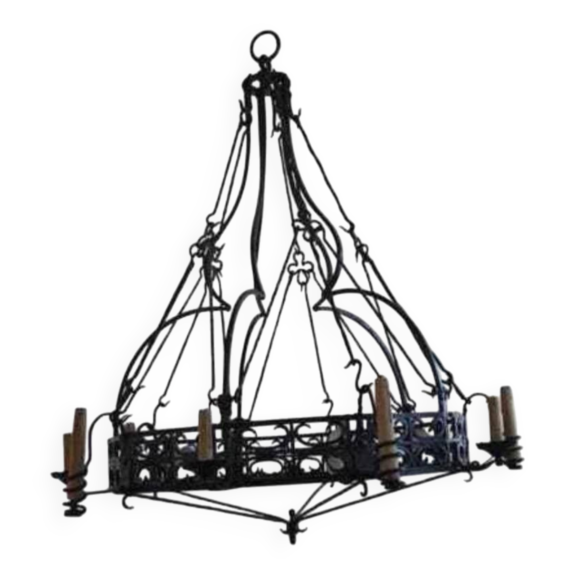 Wrought iron chandelier (large model)